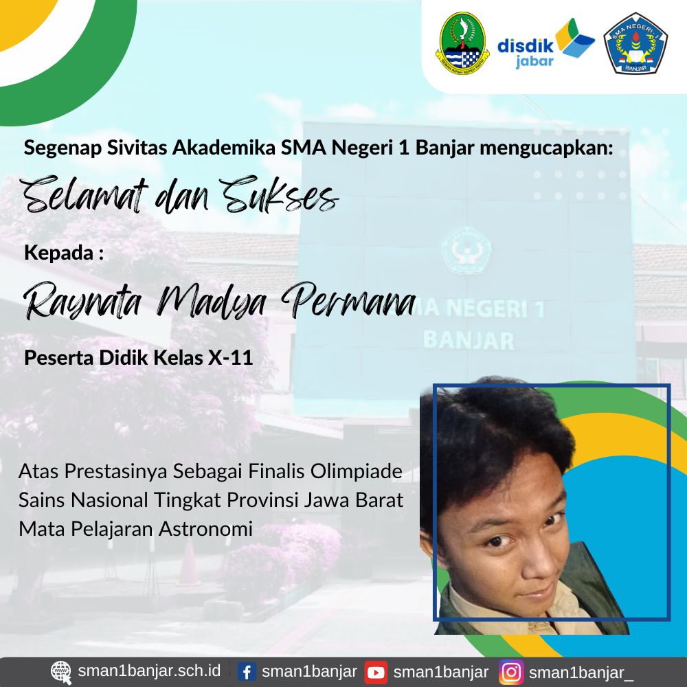 Juara 1 OSNK Astronomi Tingkat Kota Banjar