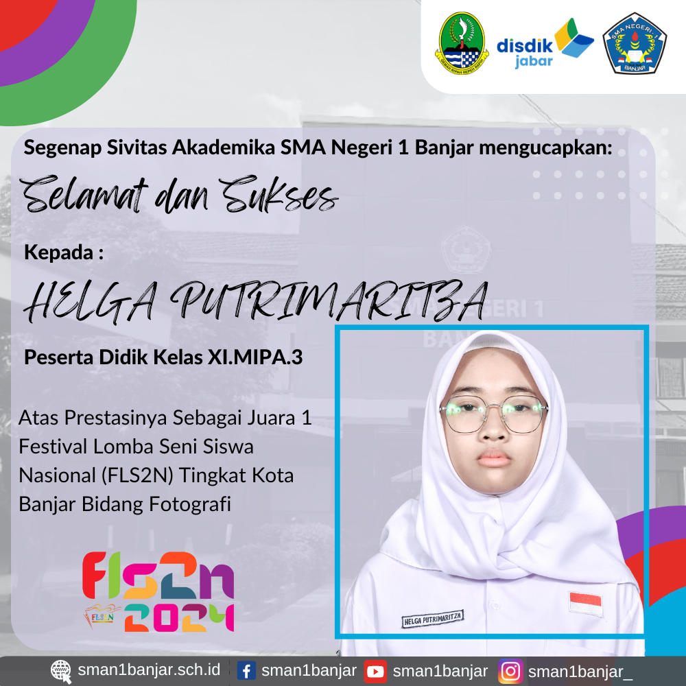 Juara 1 FLS2N-Fotografi Tingkat Kota Banjar