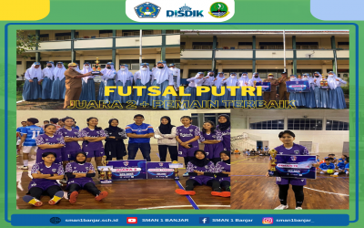 Tim Futsal putri SMAN 1 Banjar berhasil menjadi juara 2 Pada Turnamen SFC 2022